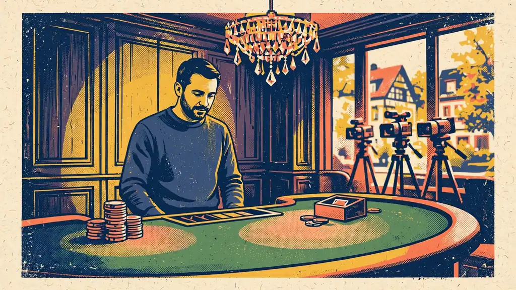 Live-Dealer-Blackjack-Tisch in professionellem Casino-Studio